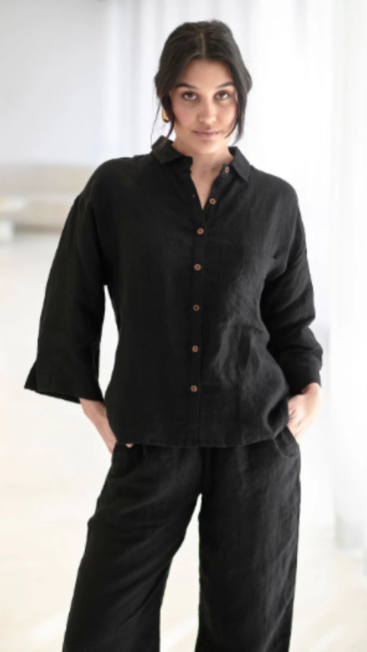 Fundamental Wide Leg Linen Pant