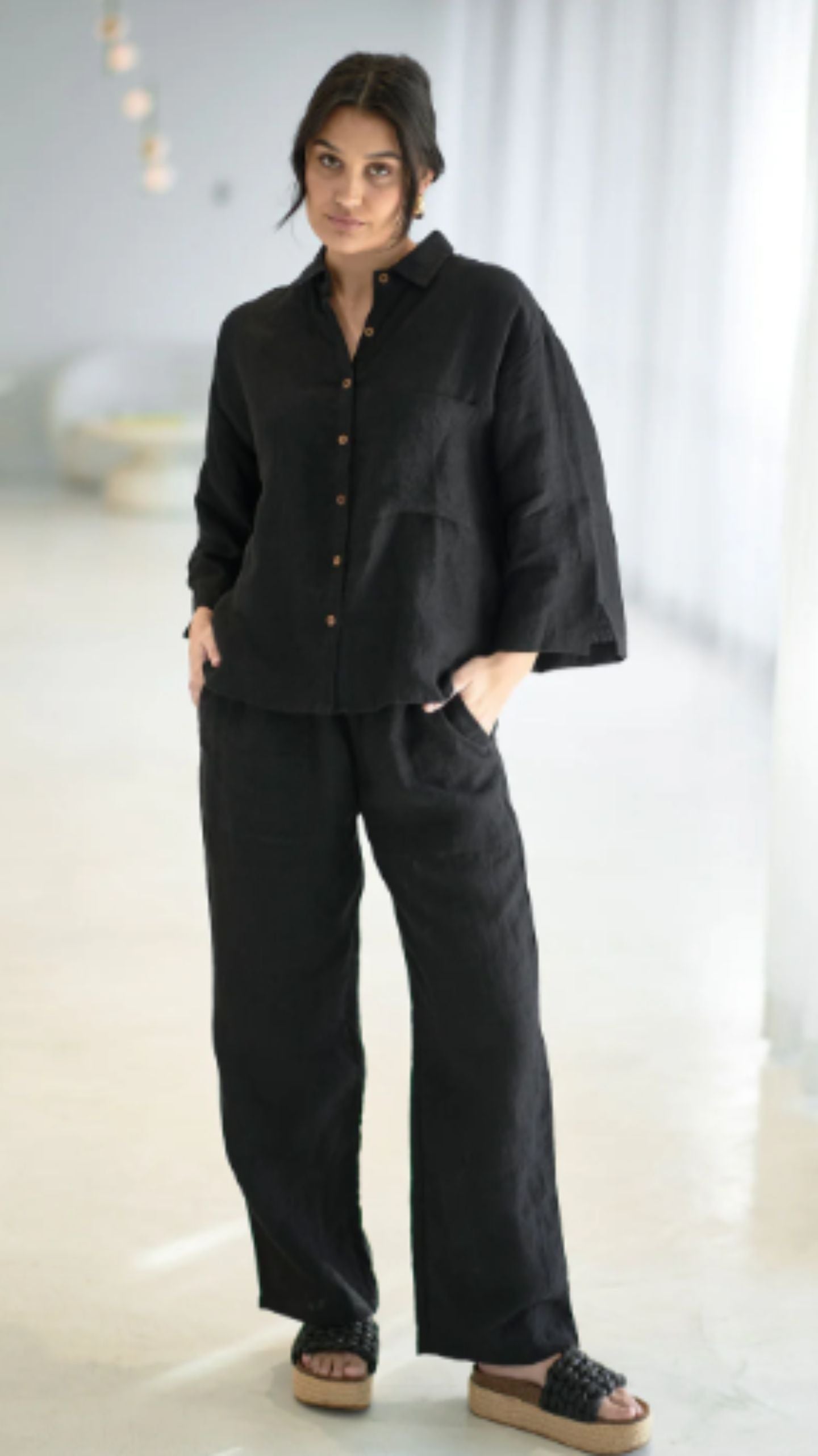 Fundamental Wide Leg Linen Pant