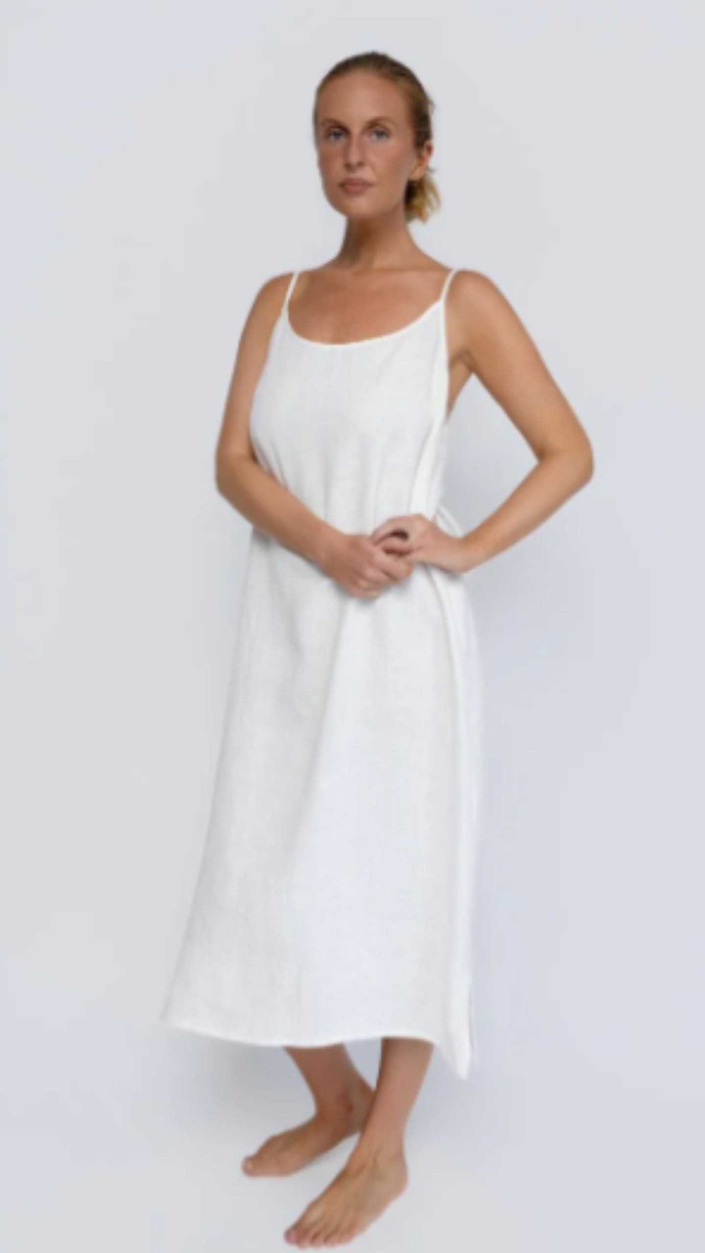 Midi Linen Slip Dress