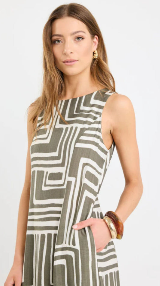 Maze Print Dress