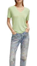 Soft V-Neck Linen T-Shirt