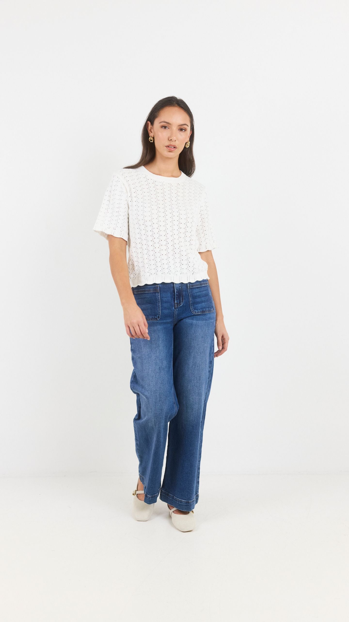 Dainty Lace Knit Tee