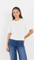 Dainty Lace Knit Tee