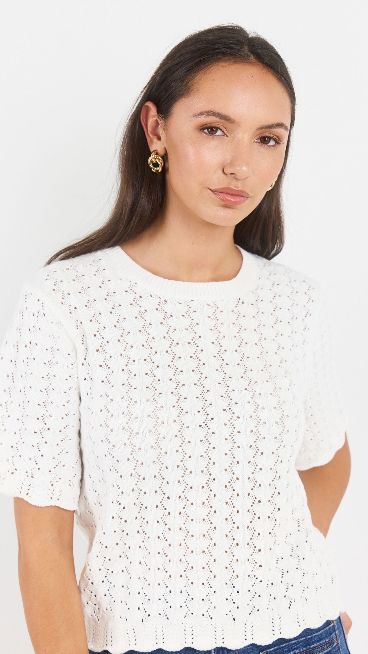 Dainty Lace Knit Tee