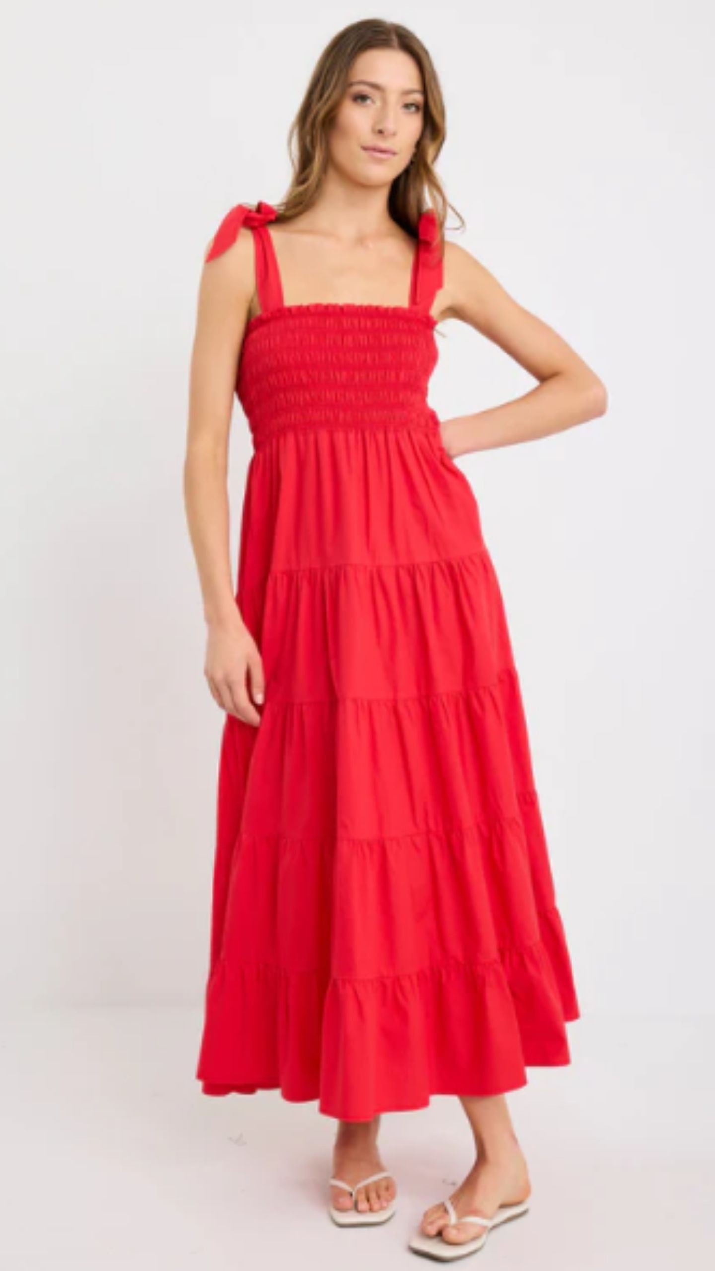 Isabella Strappy Tiered Maxi Dress