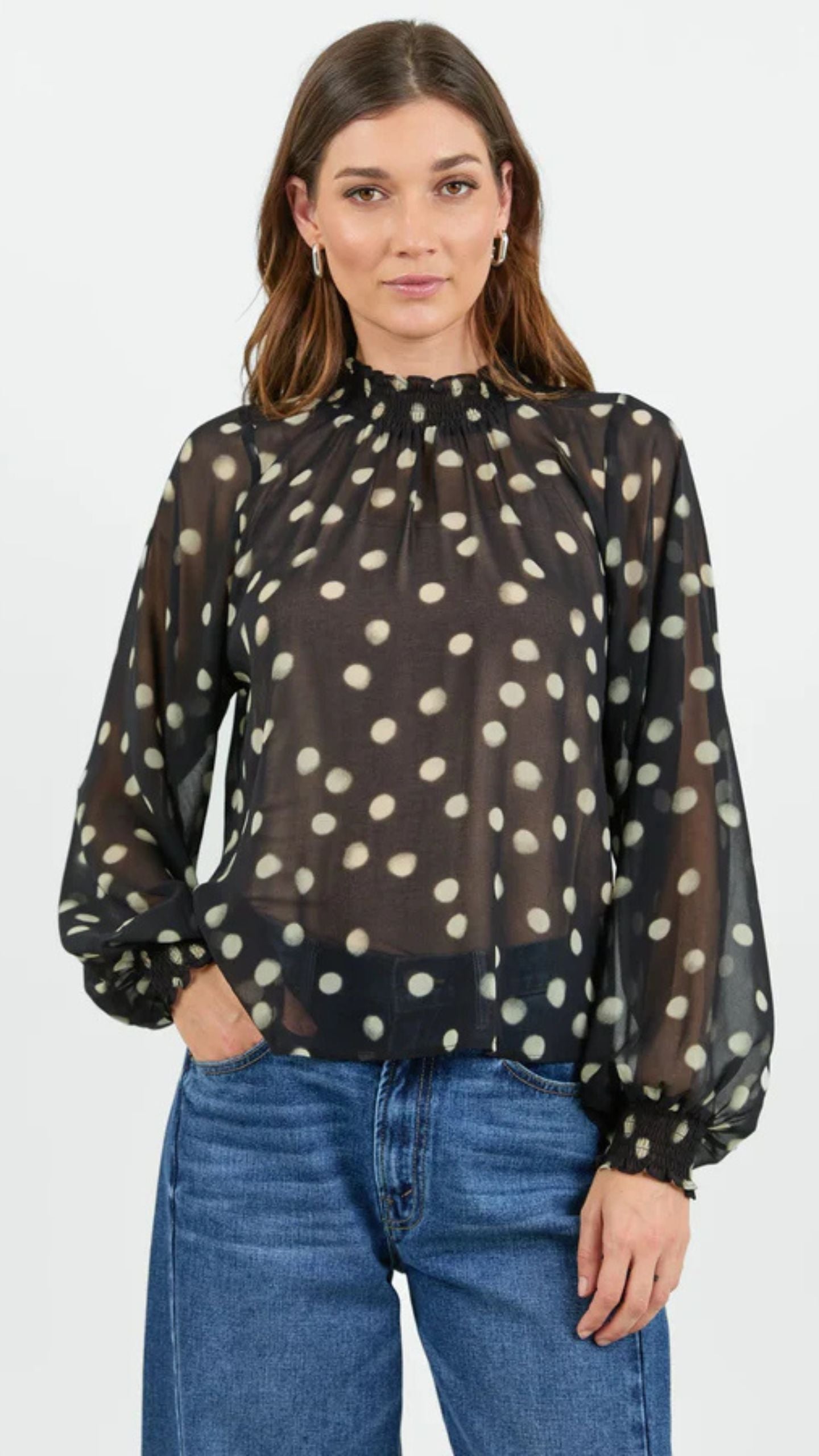 Emphatic Georgette High Neck Top