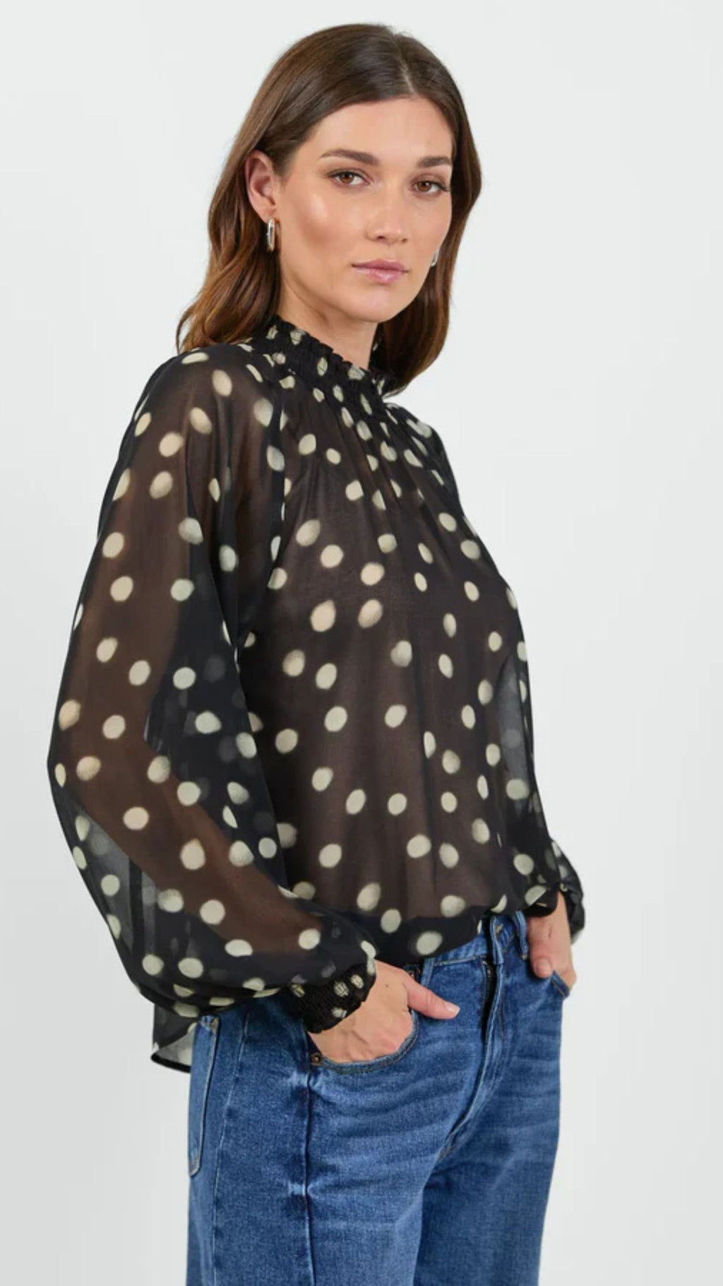 Emphatic Georgette High Neck Top