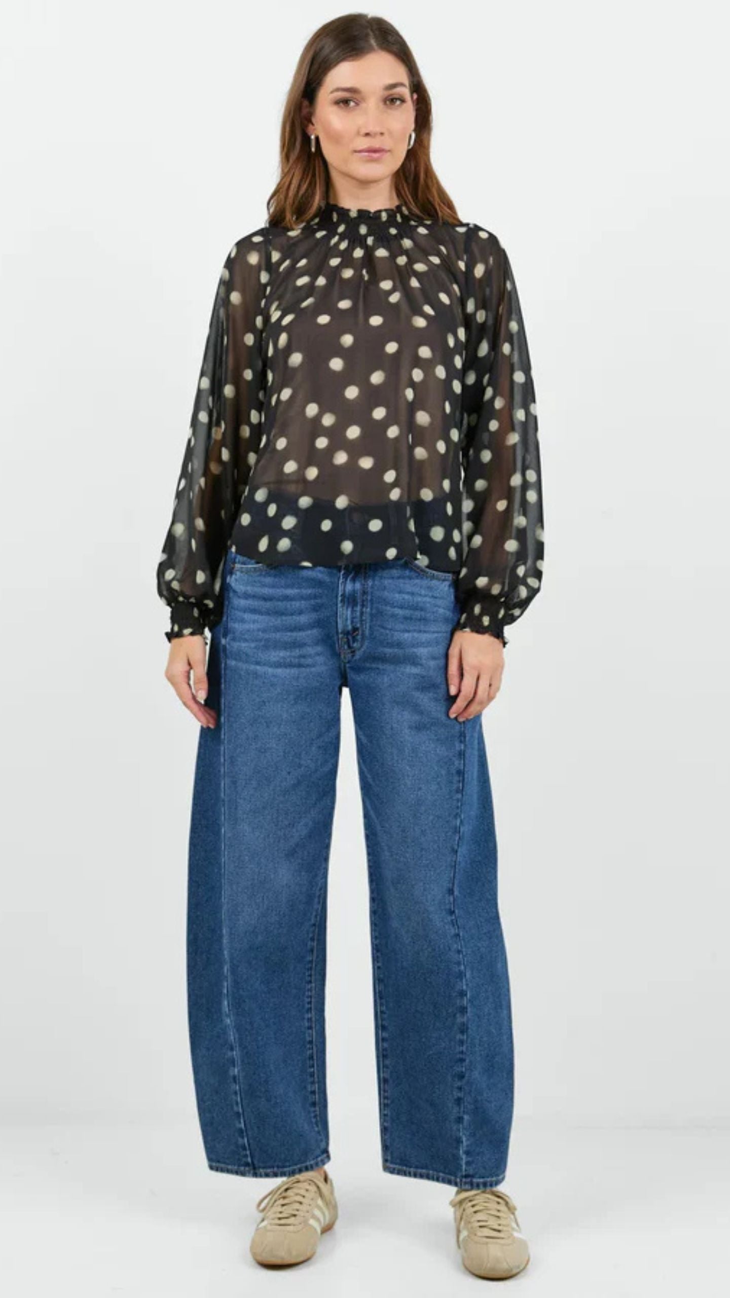 Emphatic Georgette High Neck Top