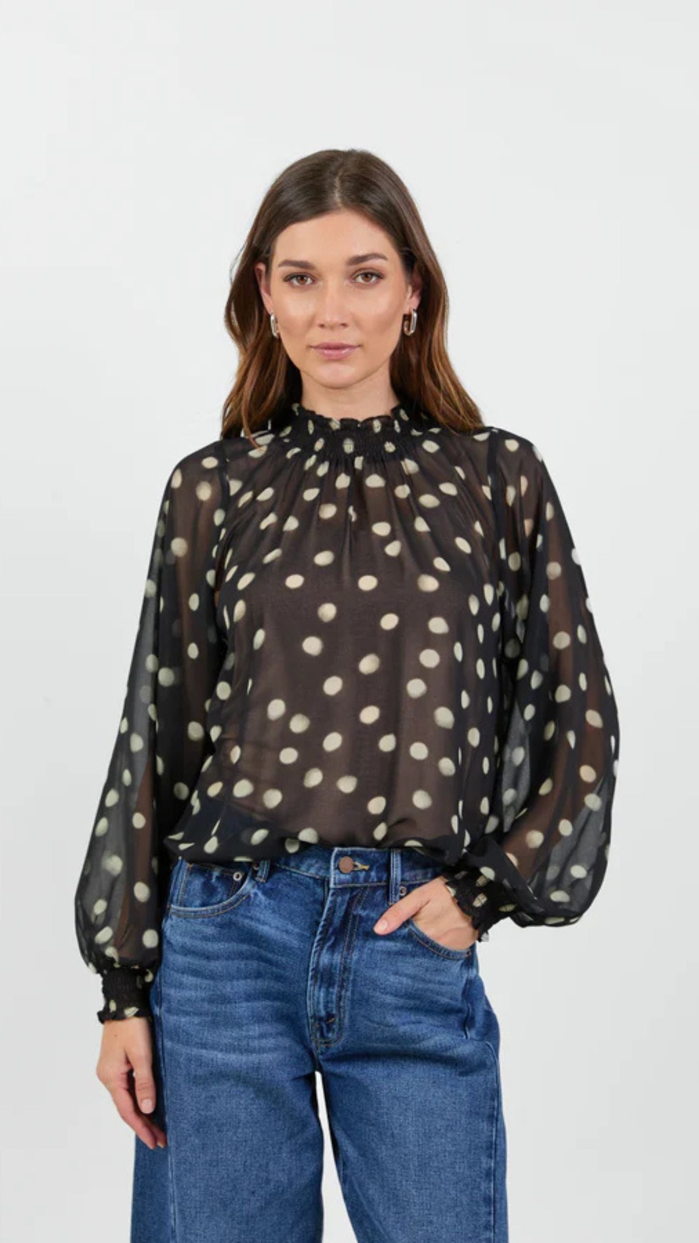 Emphatic Georgette High Neck Top