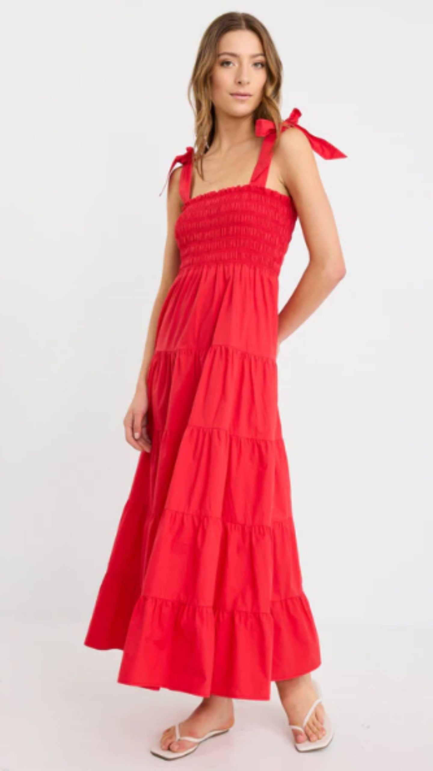 Isabella Strappy Tiered Maxi Dress