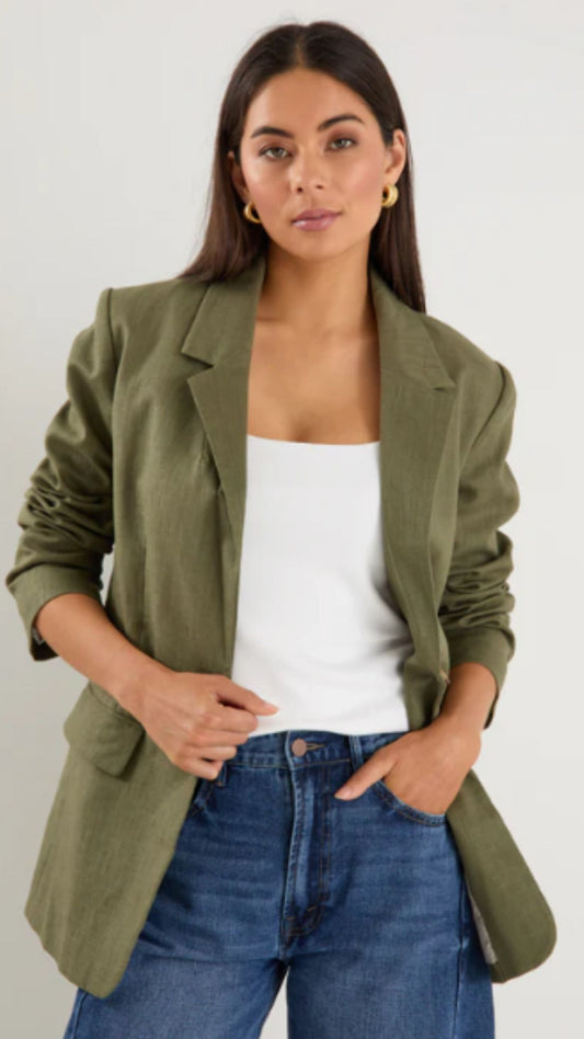 Dock Ramie Rolled Sleeve Blazer