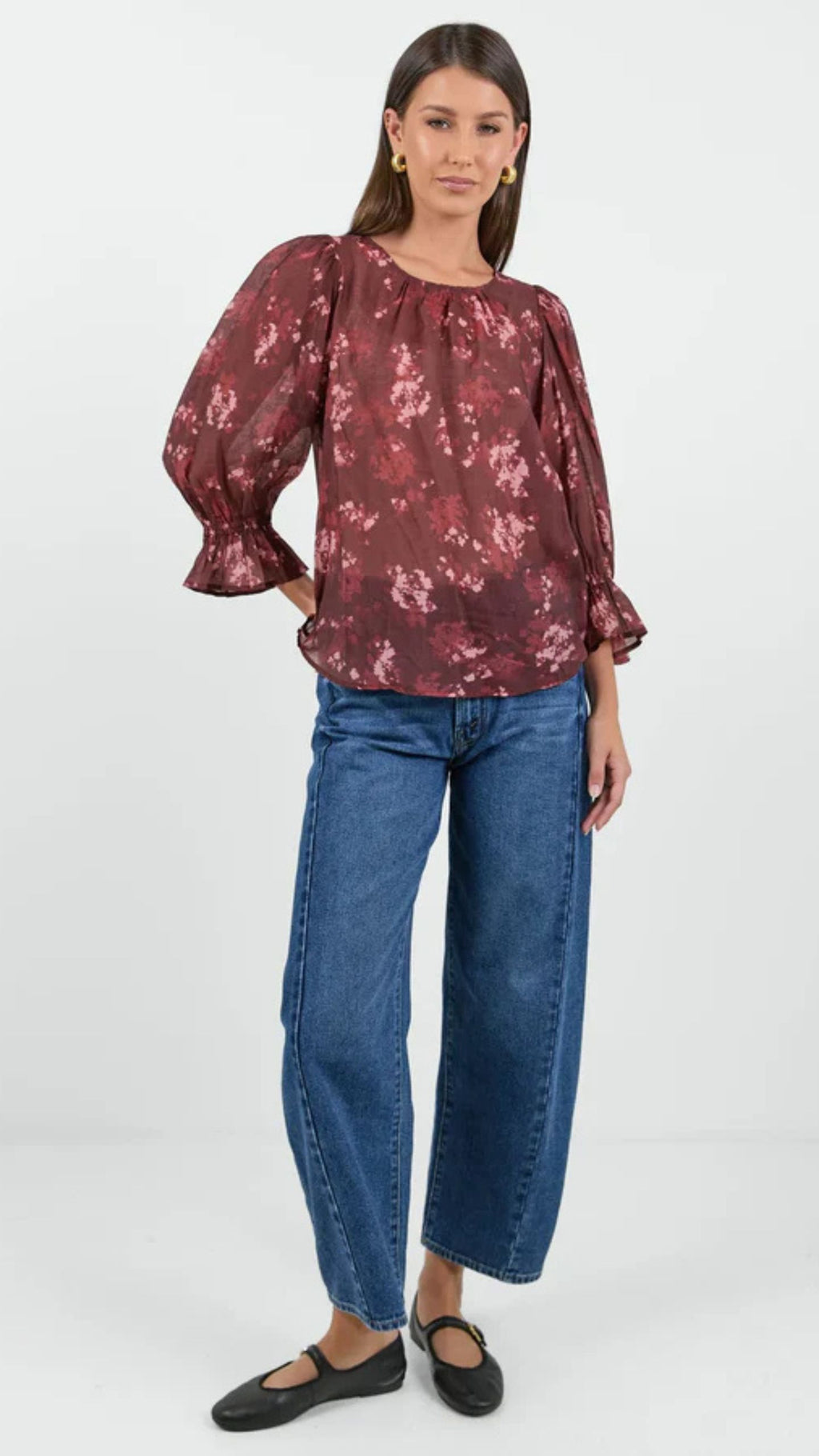 Candid Crew Neck Mid Sleeve Top