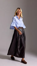Bruna Long Faux Leather Skirt