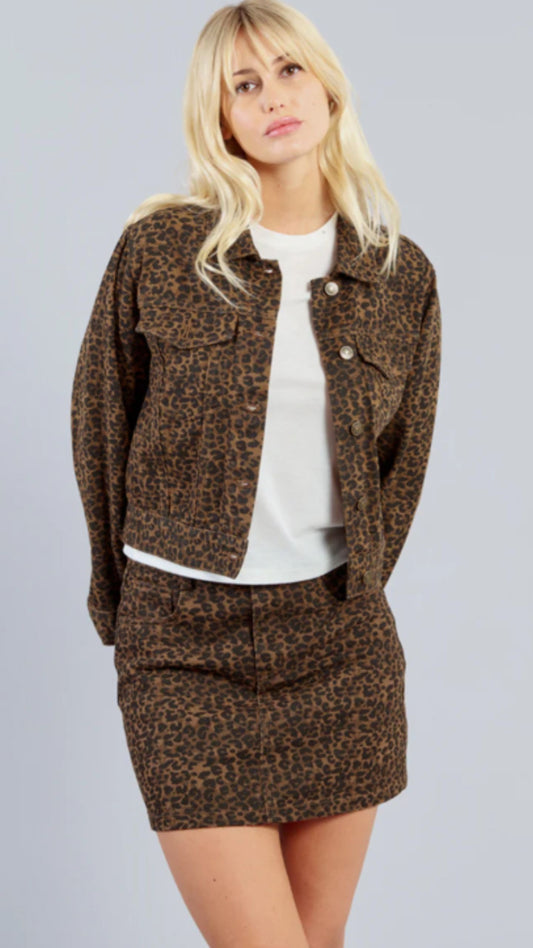 Brown Leopard Print Jacket