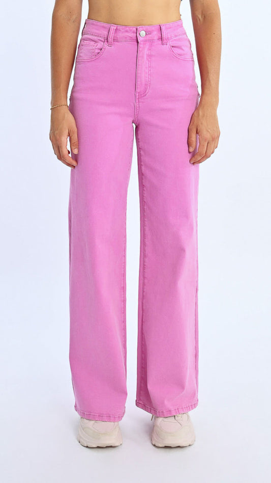 Mauve Wide Leg Jean