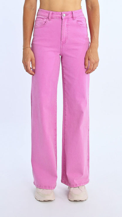 Mauve Wide Leg Jean
