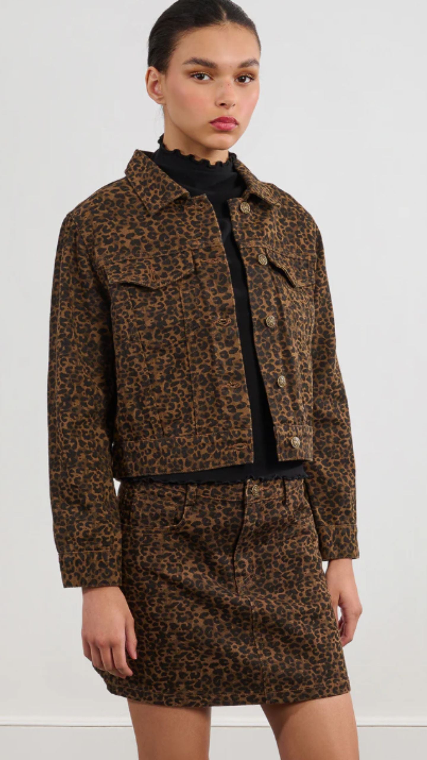 Brown Leopard Print Jacket