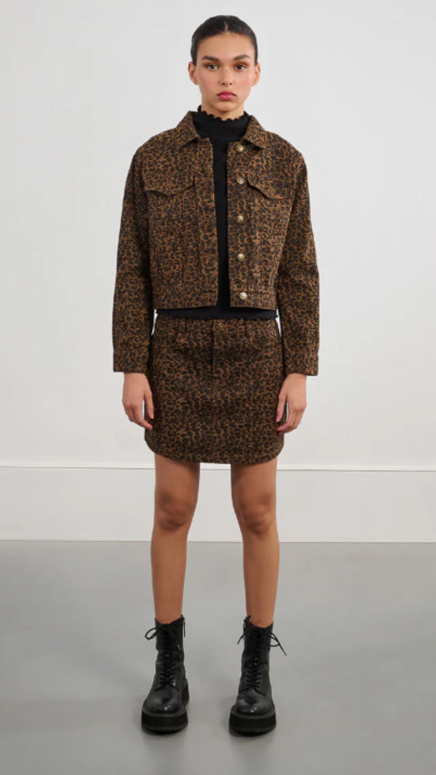 Brown Leopard Print Jacket