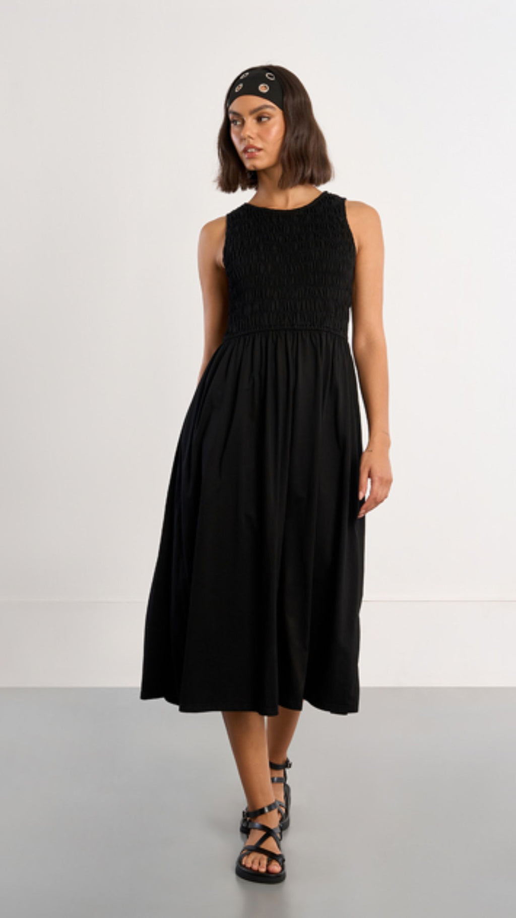 Shirred Bodice Dress