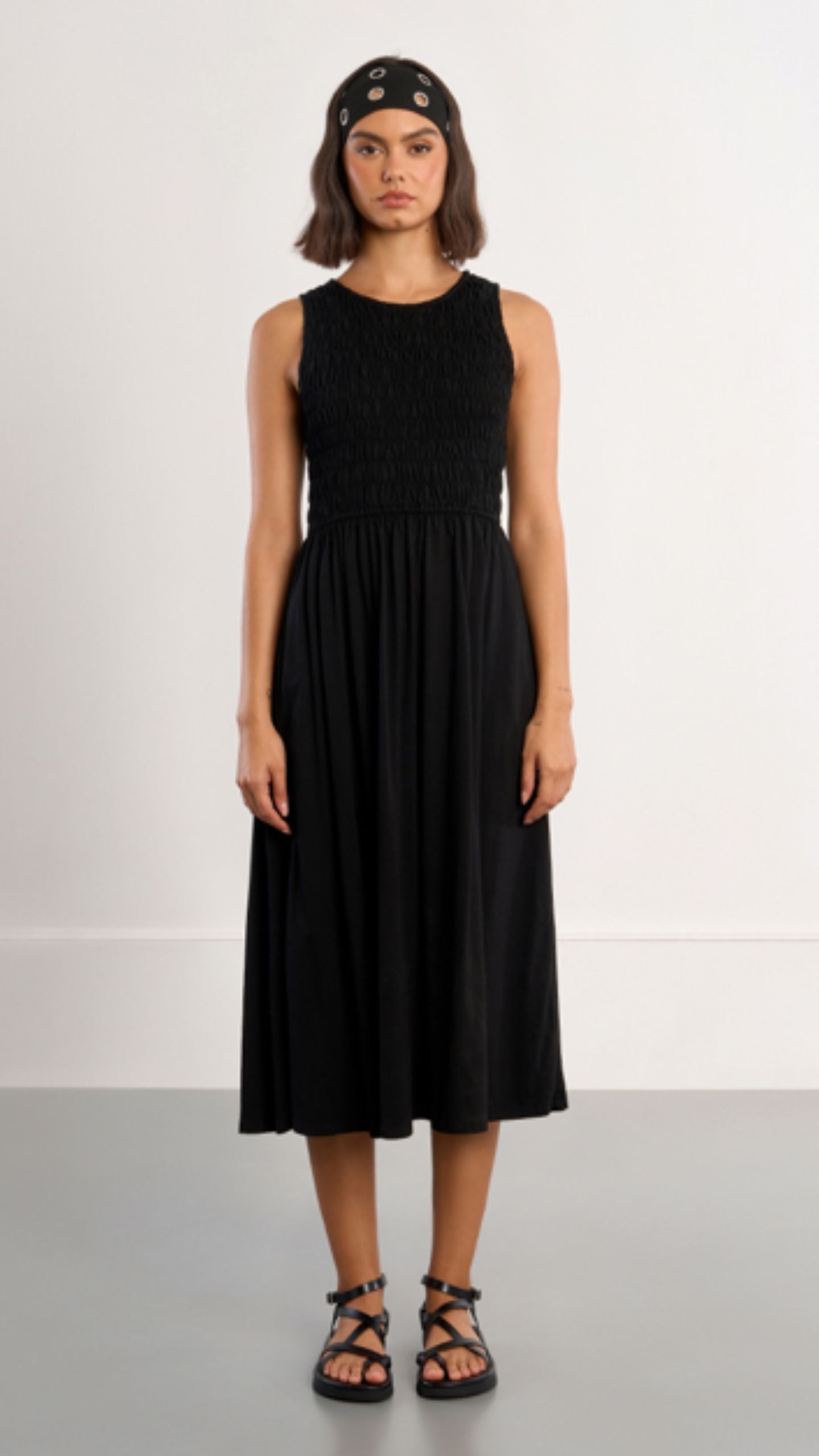 Shirred Bodice Dress