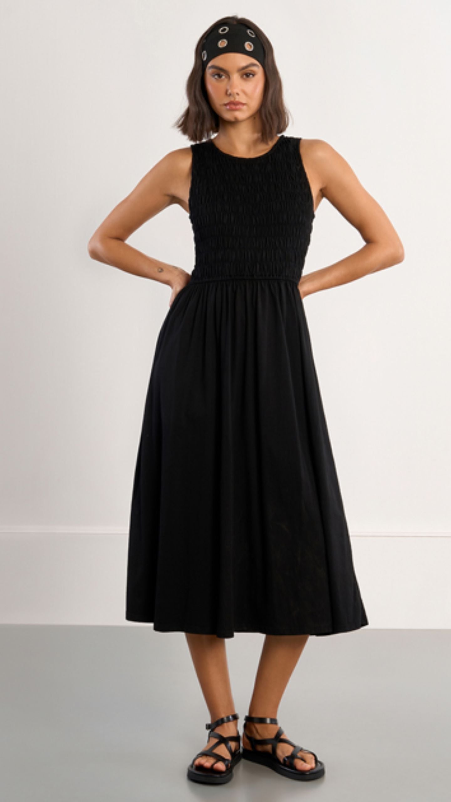 Shirred Bodice Dress