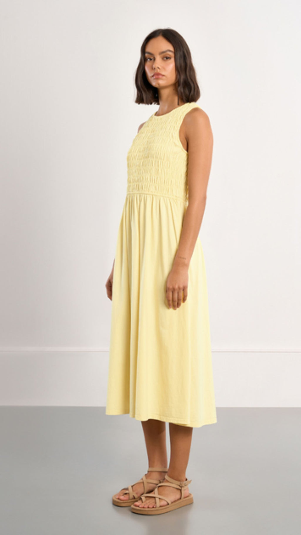 Shirred Bodice Dress