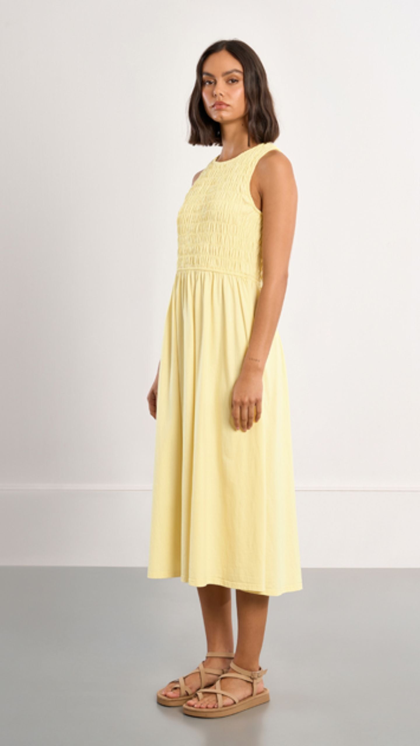 Shirred Bodice Dress