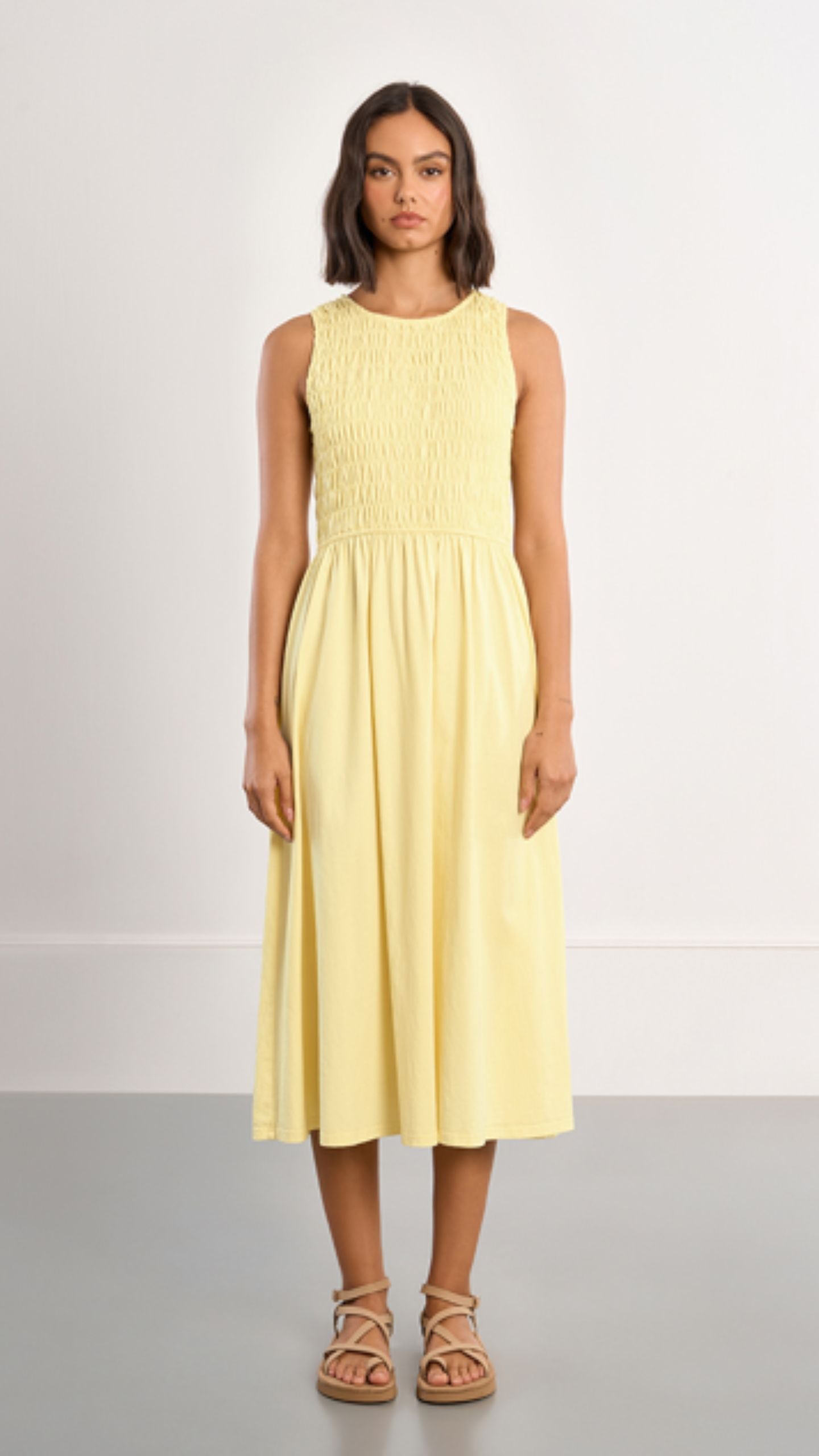 Shirred Bodice Dress