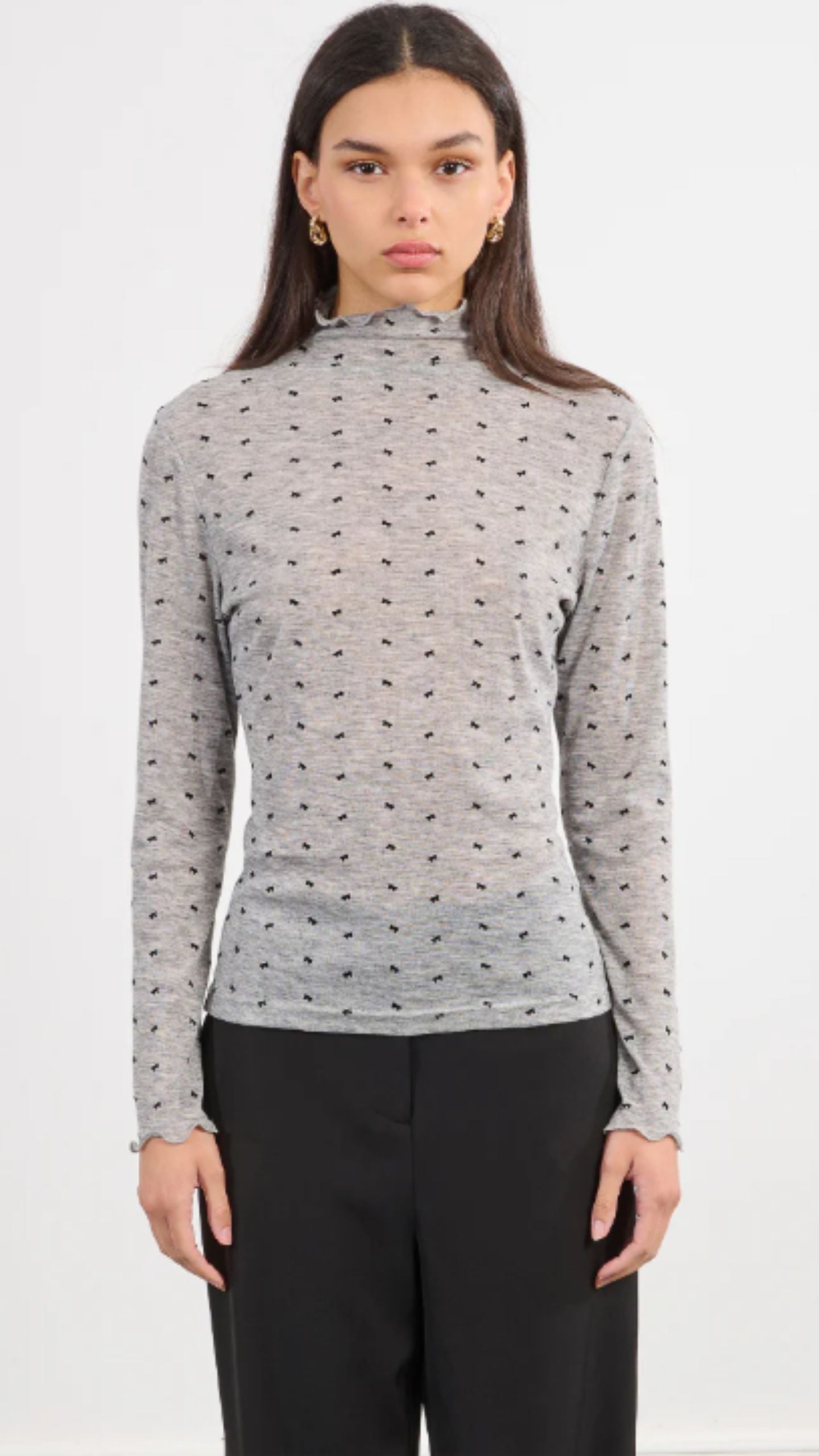 Bow Pattern L/S Top