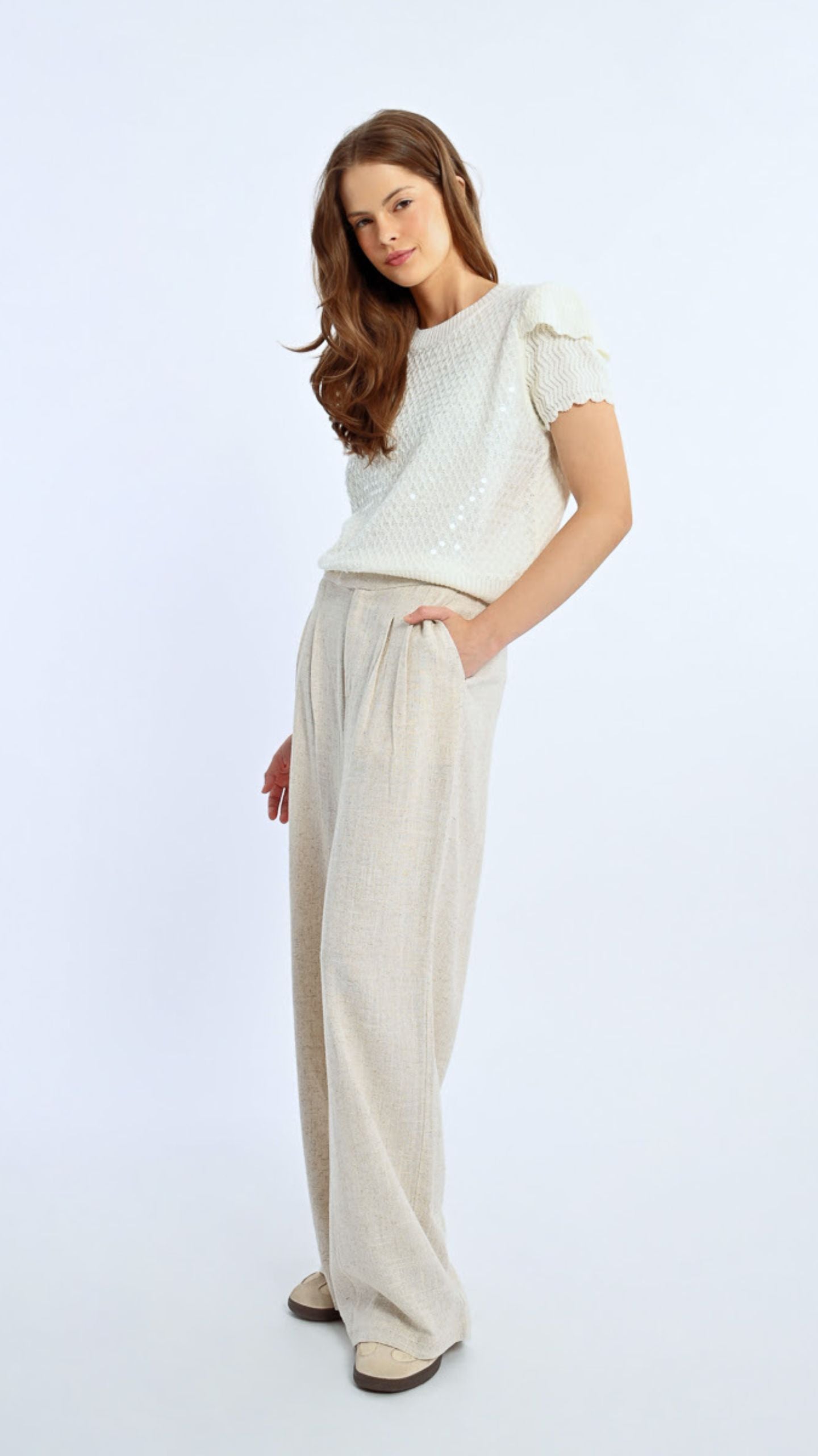Tailored Wide Leg Pant