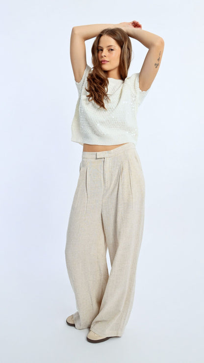 Tailored Wide Leg Pant