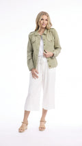 Linen Blend Fringe Jacket