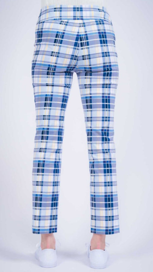 Amara Plaid Slim Ankle Trousers
