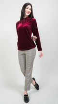 Amara Plaid Slim Ankle Trousers