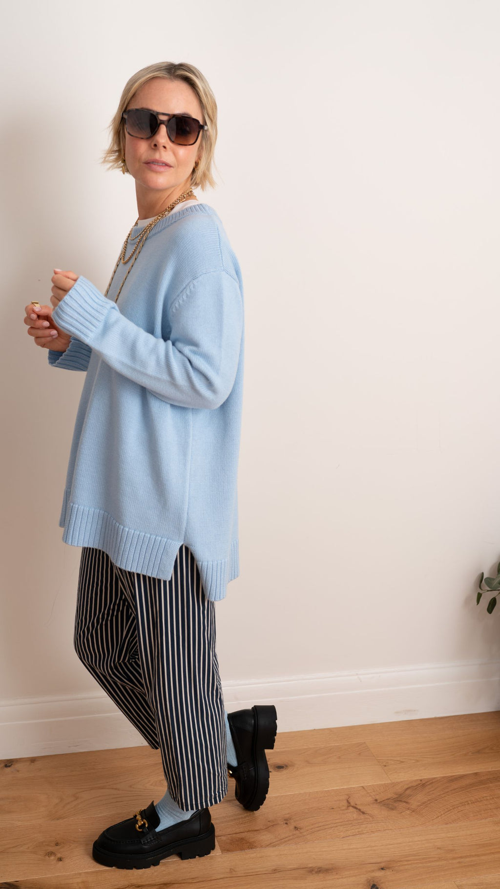 Willow Oversized Pullover - Pale Blue