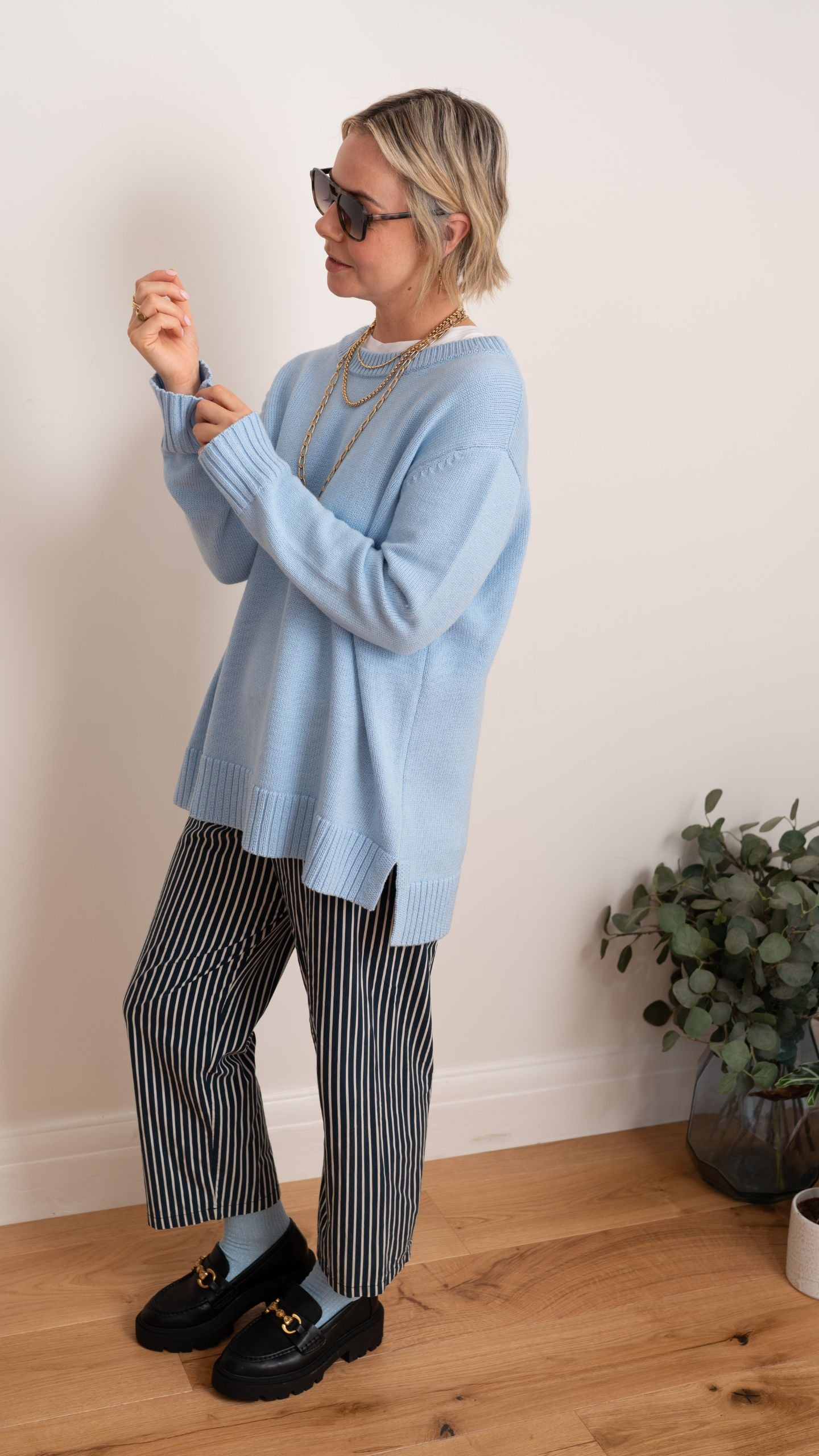 Willow Oversized Pullover - Pale Blue