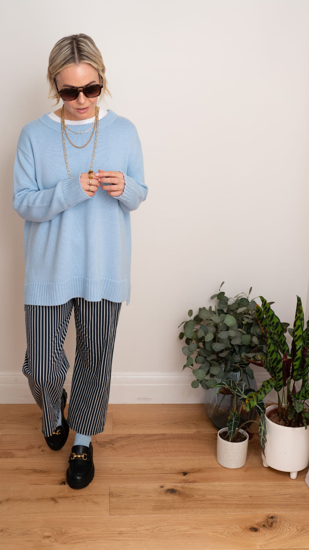Willow Oversized Pullover - Pale Blue