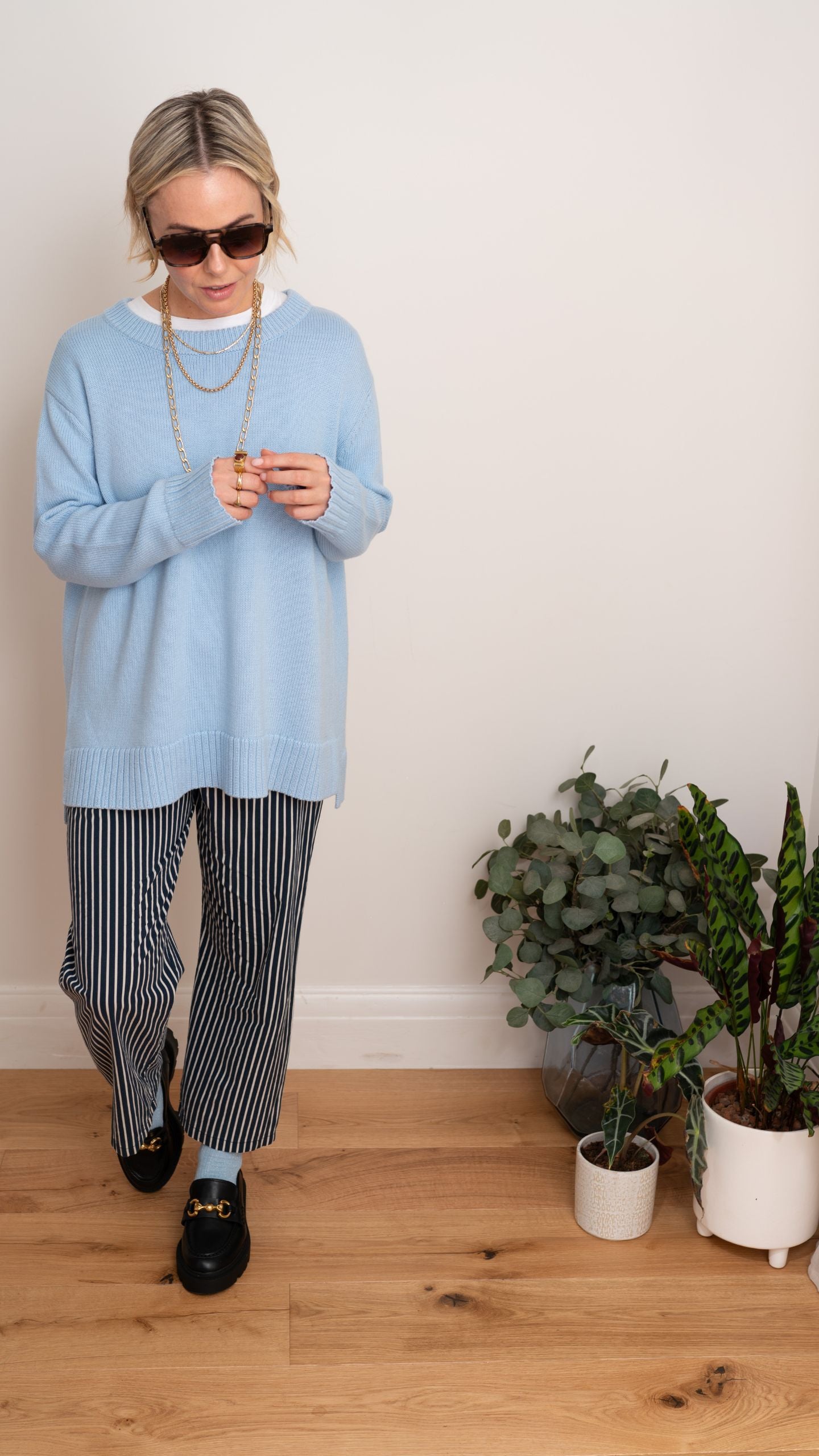 Willow Oversized Pullover - Pale Blue