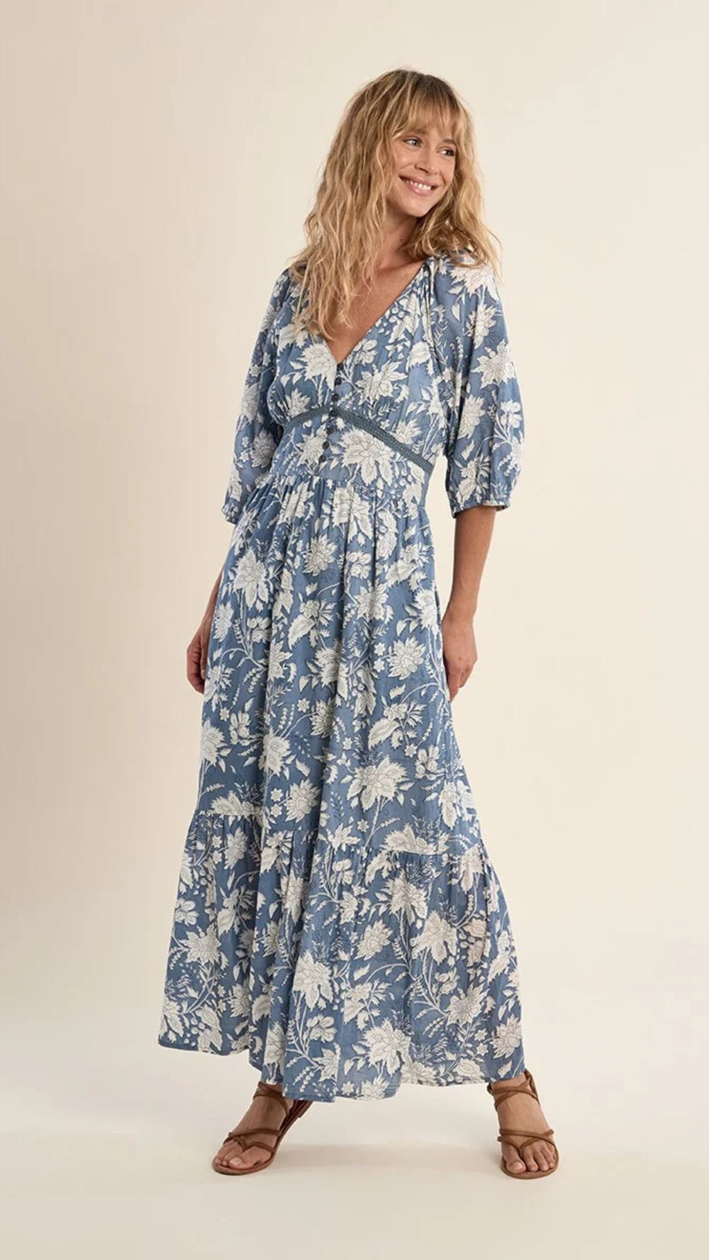 Blue Diviya Long Dress