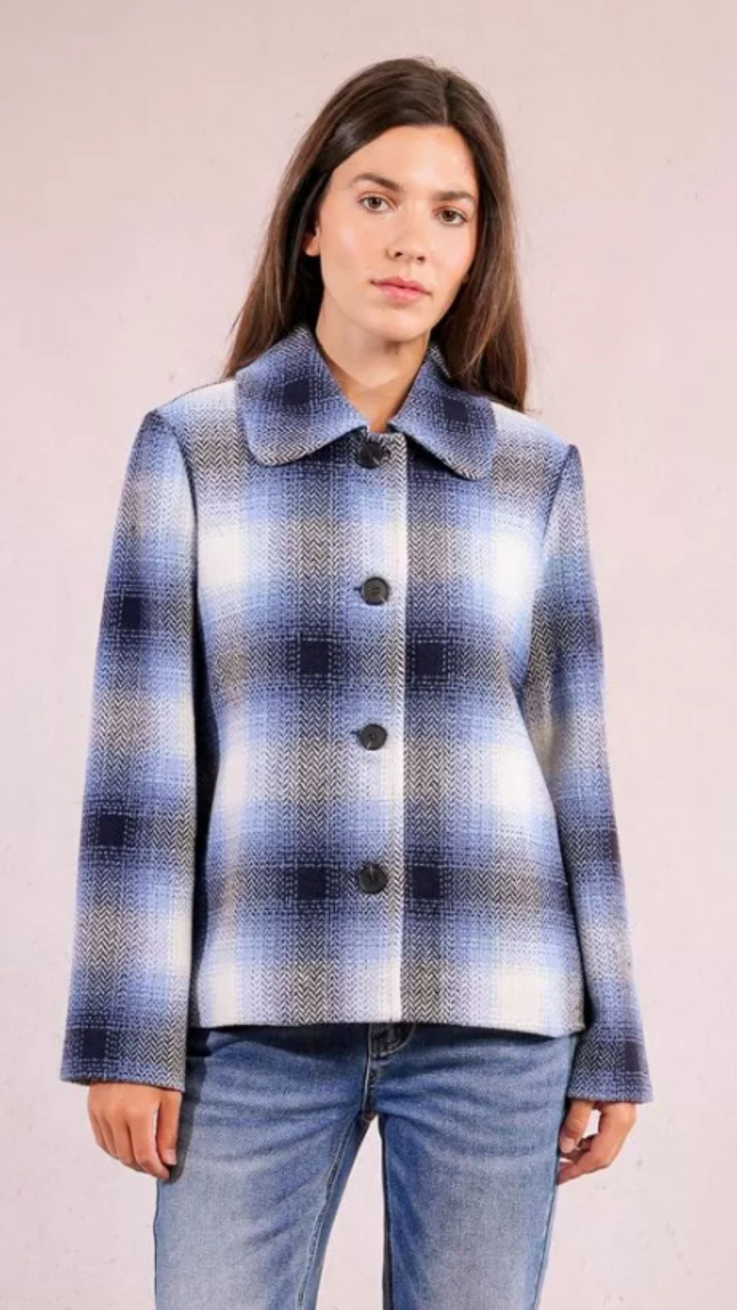 Short Checked Jacket