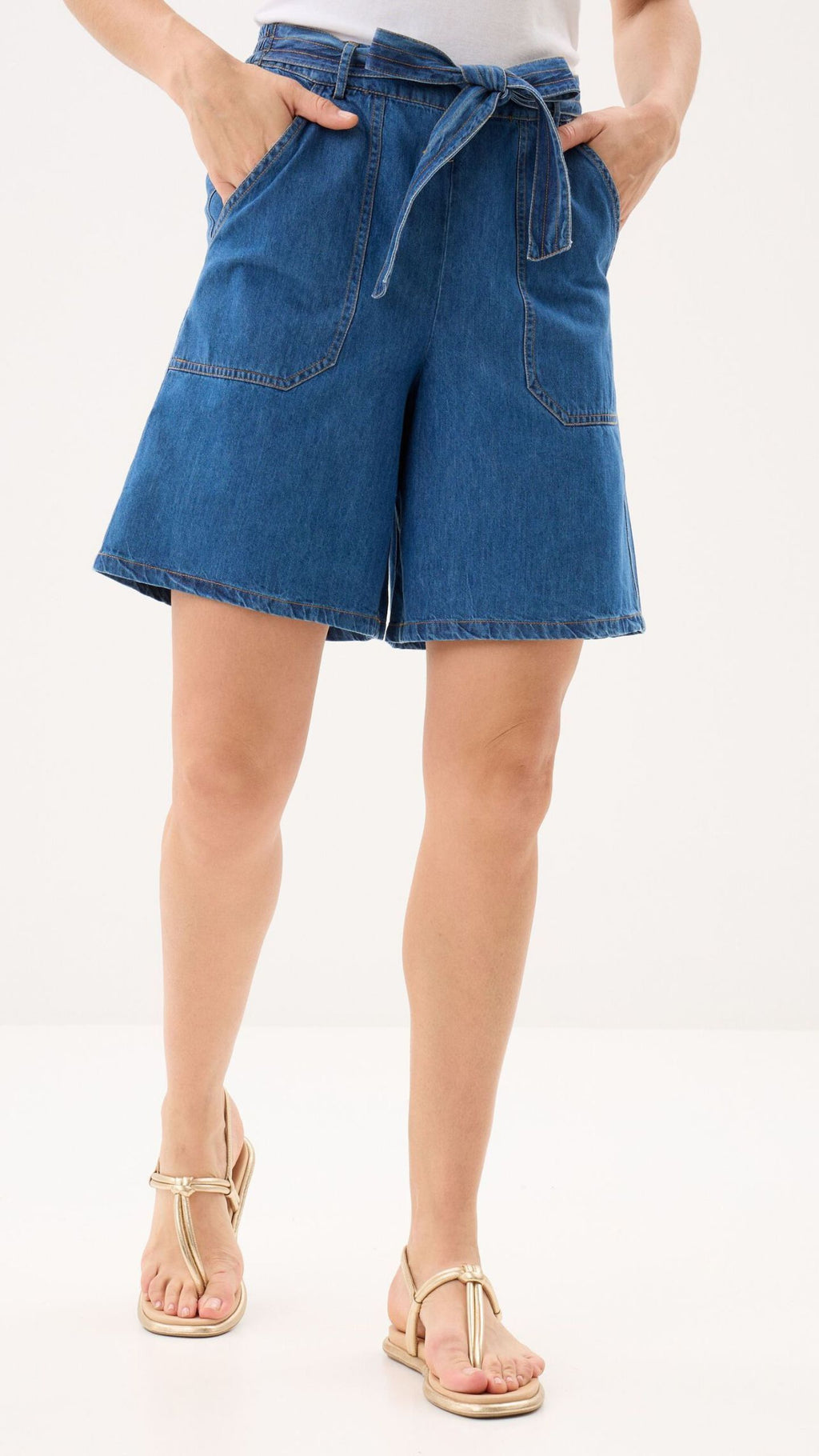 Lightweight denim shorts