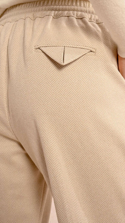 Herringbone Jogger Style Pants
