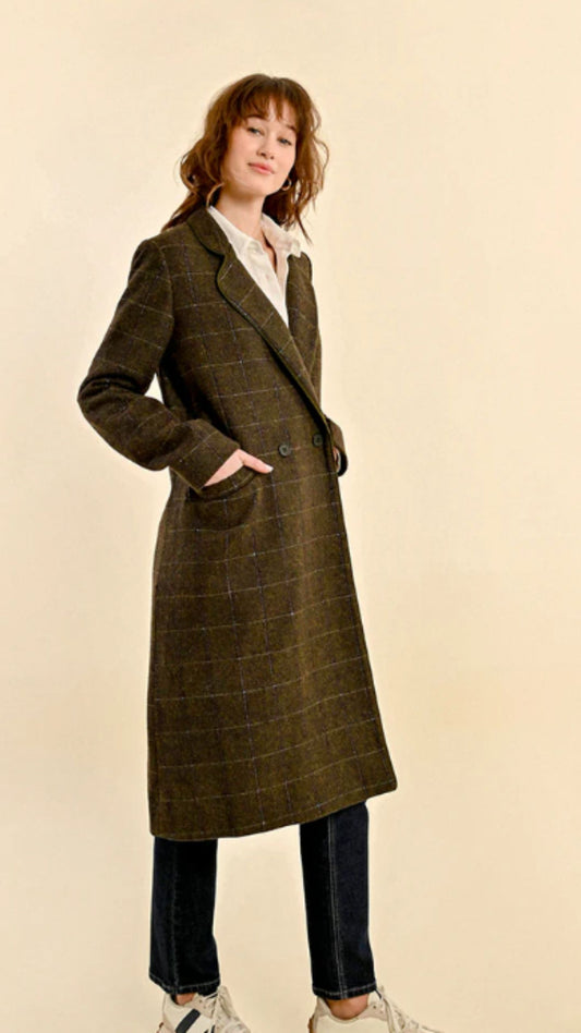 Long Checked Coat