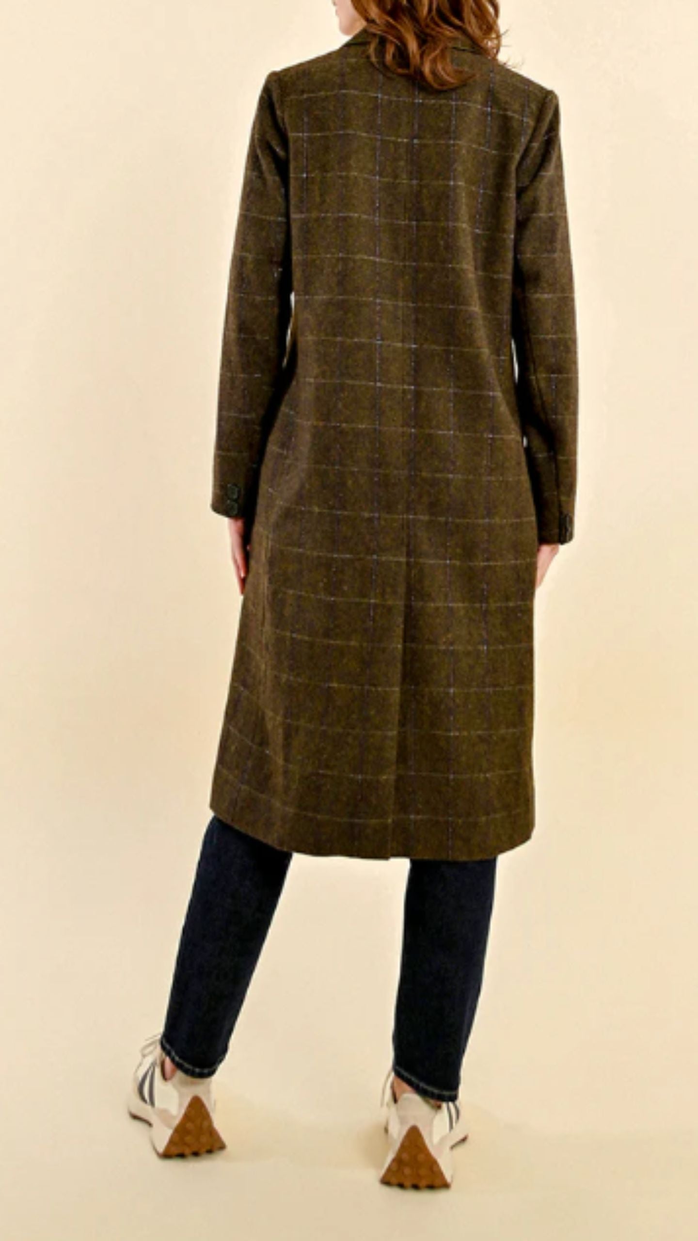Long Checked Coat