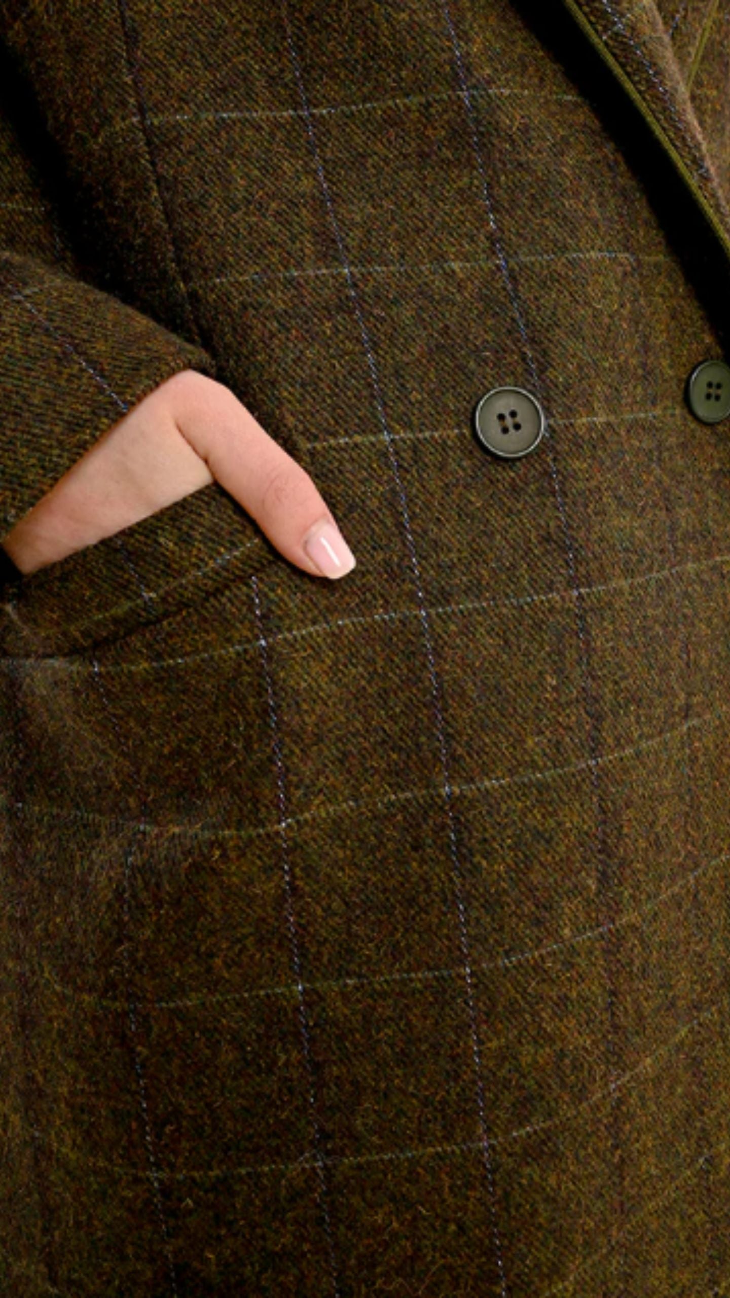 Long Checked Coat