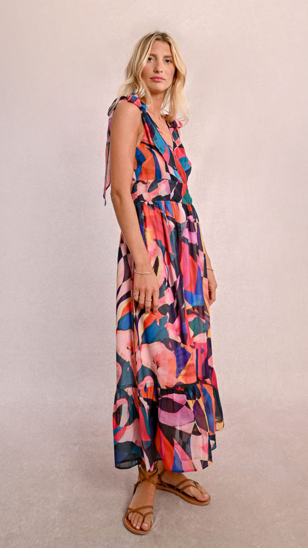 Tie Shoulder Dress