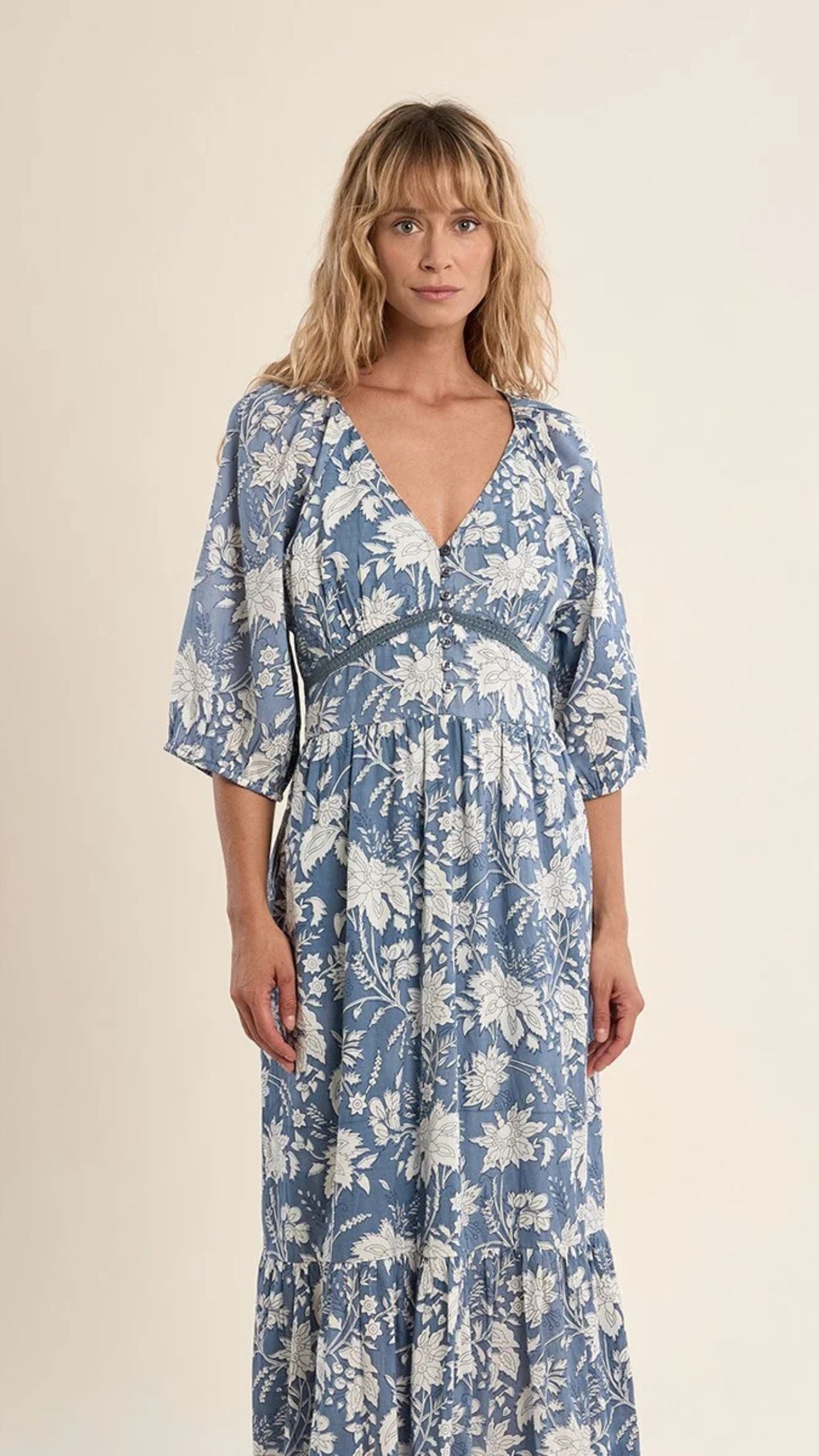 Blue Diviya Long Dress