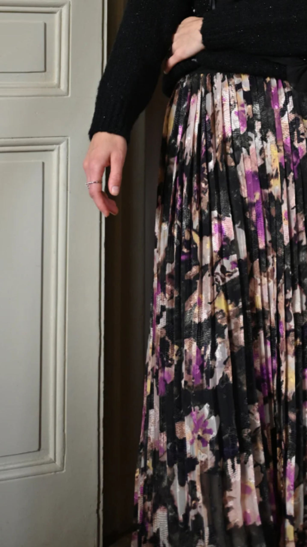 Pleated Woven Skirt