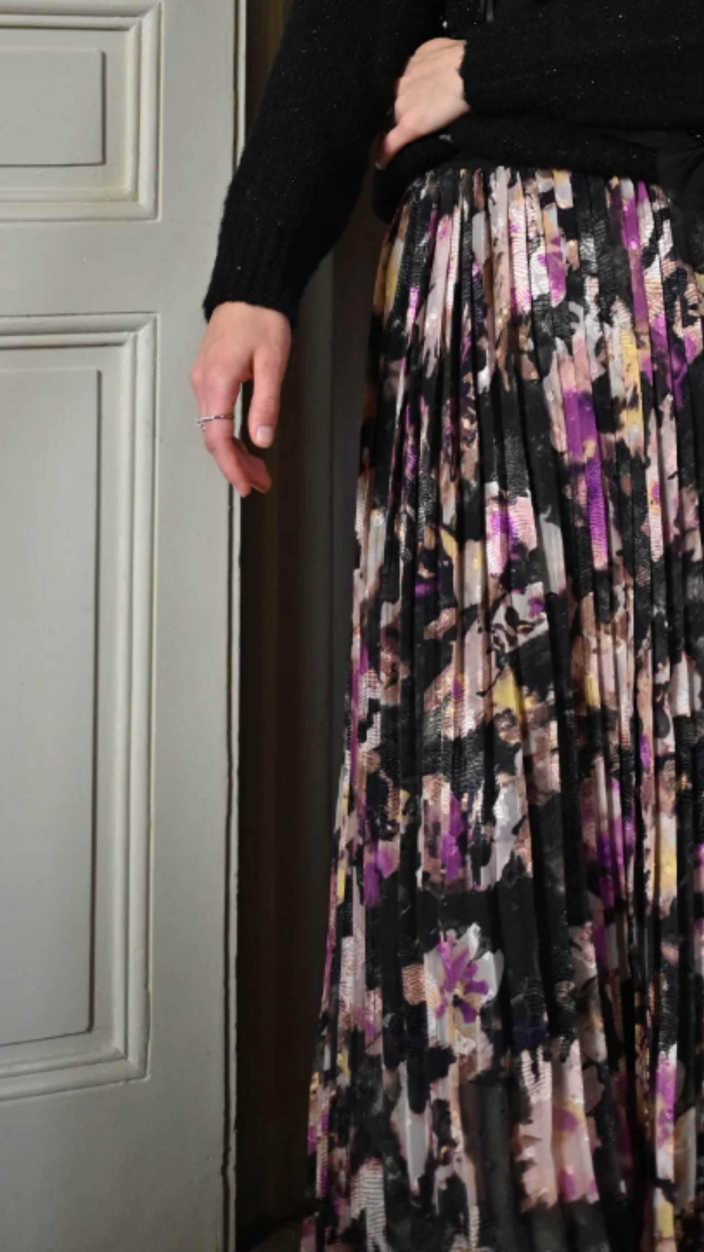 Pleated Woven Skirt