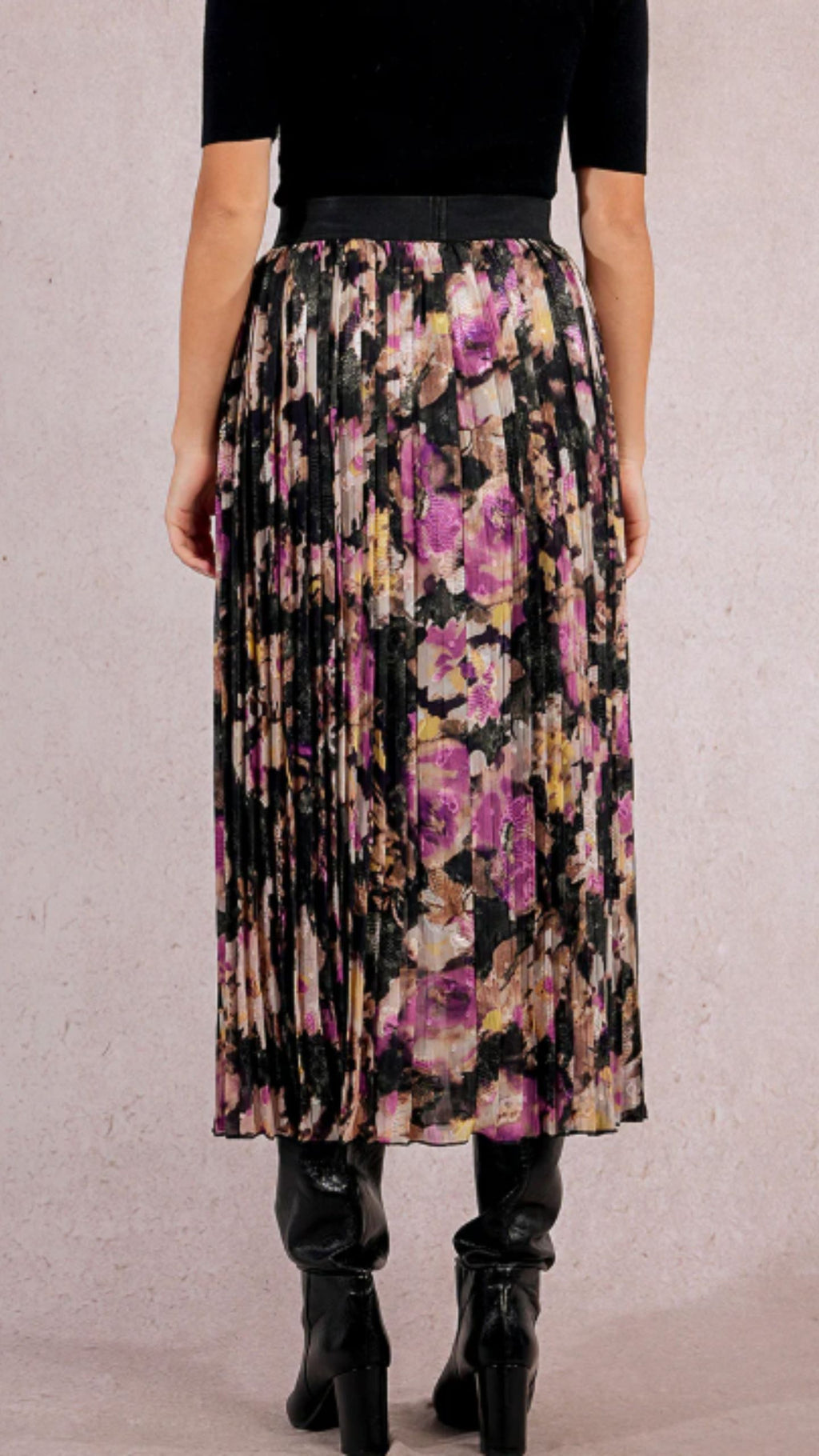 Pleated Woven Skirt
